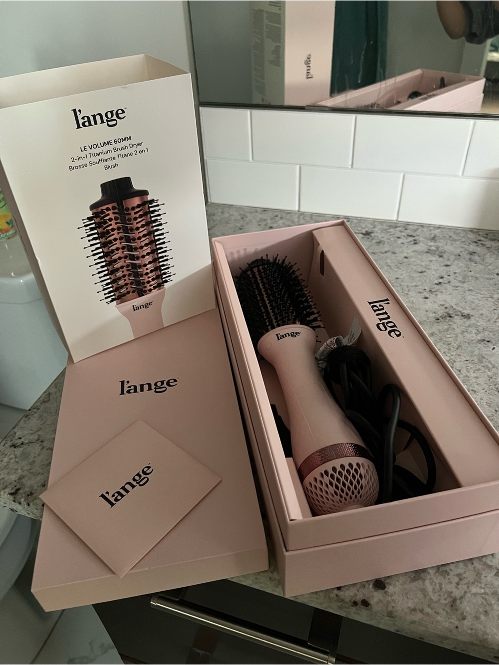 Lange 2-in-1 Round Brush Dryer - Blush Pink